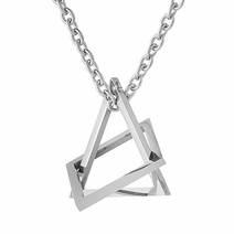 펜던트 세모 네모 남자목걸이 시크한 체인 남성 목걸이 데일리 남자 친구 선물