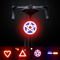 라이더엑스 USB 충전식 LED 자전거후미등 하트 아이언맨 플래시 라이트 4종, 폴리스