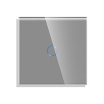 Bingoelec Tuya WiFi 스위치 일반 소켓 없음 중립 와이어 유리 패널 1/2/3gang 스마트 스위치 작동 Alexa Google 홈, grey 1 gang