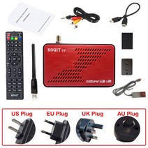 멀티 셋톱박스 Koqit U2 DVB S2 수신기 위성 tv 수신기 위성 수신기 파인더 인터넷 DVB-S2 iPTV 디코더 iks, 01 U2 With wifi_03 영국 플러그