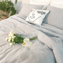 [신상 30% 할인] 메종바로바우 린넨 텐셀 차렵이불 그레이
