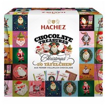 Hachez 하세스 크리스마스 체스트 파인 홀 밀크 타블렛 150g x4팩