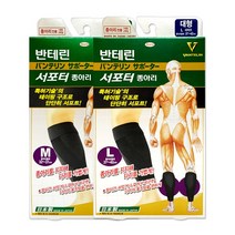 반테린코와 서포터 V 종아리 보호대/1세트 2매입/지지 보호[중형/대형]