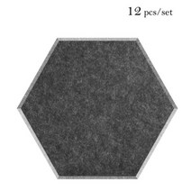 방음판 음악실 흡음재 방음재 방음 소재 개 어쿠스틱 패널 흡수 사운드 홈 뮤직 스튜디오 벽, Large hexagon, 36-Dark gray, 1.0cm High density