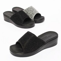 코지 여자 밤하늘의 글리터펄 키높이 5cm 통굽 슬리퍼