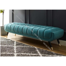 등받이없는쇼파 벤치의자 벨벳벤치, 그린120