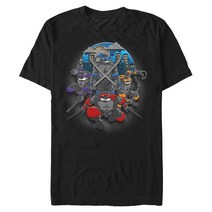 니켈로디언 빅&톨 틴에이지 Mutant Ninja 터틀s 히어로즈 in a Half Shell 남성용 상의 반소매 티셔츠 블랙(450639)