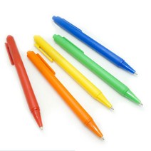 비비드 오색컬러 베이직 똑딱 볼펜 1.0mm 대학생필기구 메모용펜 강의펜 부드러운펜, 키위