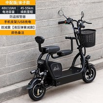 작은 전기 스쿠터 성인 리튬 배터리 남성 여성 이중 접는 소형 운송 배터리 자동차, 10AH45-55km 배터리 수명의 부모-자식 버, 48V