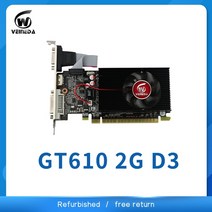 그래픽카드 채굴 Veinida gt610 디스플레이 vga 카드 nvidia geforce 게임 pc 용 2gb ddr3 7001000mhz, 없음