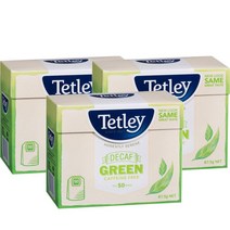 테틀리 디카페인 녹차 50티백 Tetley Decaffeinated Green Tea Bags, 3팩