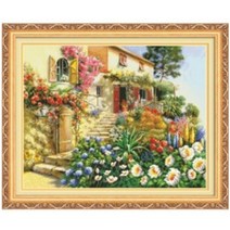 실십자수 프린트패키지-계단위 예쁜집2(전체수)-실로하는 십자수패키지