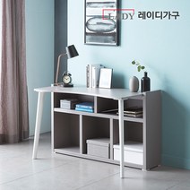 레이디가구 더블 1200 2단 전면 책상세트, 화이트화이트