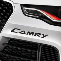 CAMRY로고 자동차 튜닝 글씨스티커 차량용데칼 주유구커버, 1개, 오렌지