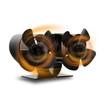 TCFUNDY 목재 난로 팬 열 구동 장작 난로용 8날 벽난로 팬 에코 스토브 팬 이중 모터용 공기 순환 난방