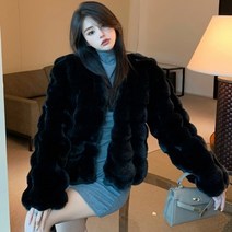 모피코트 밍크 자켓 명품 폭스 퍼 코트 인조 케이프 렉스 토 모피 코트 여성용 짧은 탑 2022 겨울 버전 모 밍크 벨벳 밍크 모피 코트