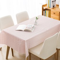 JKMTR 비닐 방수 테이블보 식탁보 일회용, 노르딕핑크, 4인용(137cm x 180cm)