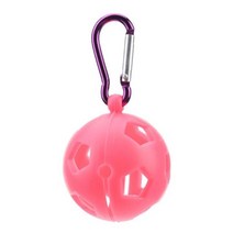 골프 공 볼 최신 보호 홀더 커버 뜨거운 판매 휴대용 실리콘 슬리브 carabiner, 분홍
