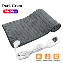 어깨 마사지 전동 온열 찜질기 패드 담요 타이머 목 등 척추 다리 겨울, 120V US Plug_76x40cm Dark Gree