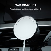 자동차브래킷삼각대 무선충전 magnetic car phone holder stand for magsafe charger metal air vent i14 in car gps, 스테이프