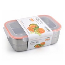 L&C 키친플라워 아트락 밀폐 직사각 1호~9호 스텐반찬통 스텐 밀폐용기 김치통 반찬통 찬합 스테인레스 반찬통, 5호(6953), 1개