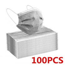 10-200pcs 일회용 외과 마스크 Earloop 6 종류 입 3 레이어 Meltblown 부직포 통기성 의료 얼굴, 13 100Pcs Gray