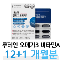 루테인 누테인 알티지 오메가3 rTG 오메가 하루 1캡슐 10대 20대 성장기 어린이 청소년 공부 학생 수험생 인스턴트 불규칙 식습관 운동 부족 홈쇼핑 프리미엄 영양제 성분 가격, 13박스, 1200mg x 30캡슐 (하루 1캡슐)