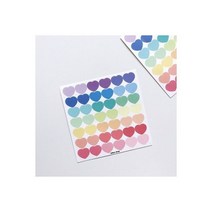 파스텔 믹스 하트 칼선 스티커.미야문구샵