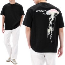 [우영미] 24SS 야광 젤리피쉬 백로고 티셔츠 W241TS04708B