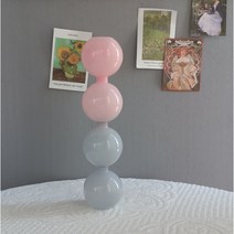블러싱브라이드 유리 구슬 방울 오브제 화병, 그라데이션 라지 4방울 2개 1세트