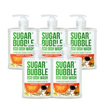 슈가버블 1종 주방세제 트로피칼펀치 용기470ML 5개, 01. 친환경 1종 주방세제 트로피