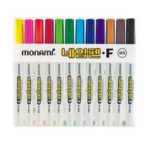 모나미 중간글씨용 네임펜 12색 세트, 35개