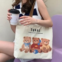 [인쇄가능] 빅사이즈 곰돌이 에코백 소량 인쇄 제작