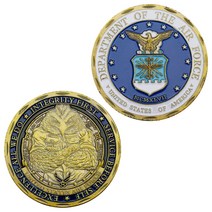 미 공군 챌린지 동전 구리 도금 기념품 선물 기념 주화, [01] Air Force