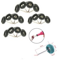 아이스오거 아이스드릴 오거드릴미니 드릴 연마 브러시 2.35mm 생크 나일론 버핑 휠 Dremel 로타리 핸드 툴, 05 grey_01 5pcs