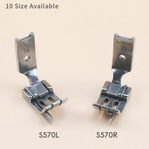 홈트레킹 런닝머신 JUKI 515 Brother 842 트윈 바늘 재봉틀 액세서리 부품 브래지어 용 S570 오른쪽 및 왼, 09 S570R 3-8_01 0.1cm