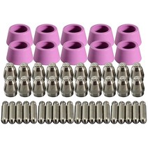 50PCS 플라즈마 커터 토치 소모품 전극 노즐 컵 키트 AG-60 SG-55 WSD-60 맞춤 CUT-60 LGK-60 플라즈마 커터, 보여진 바와 같이, 하나