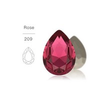 Astrobox-크리스탈 라인석 장식 포인트백 반짝이 유리 스톤 DIY 웨딩 드레스 비즈 주얼리 제작 용 신제품, 18x25mm 10pcs, Rose 2