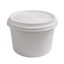 생활을그리다 무인쇄 종이용기 750ml 용기 + 뚜껑 세트, 100세트