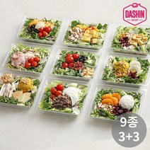 [다신샵] 주문후제조 한스푼샐러드 도시락 9종 3+3팩 / 식단관리, 리코타치즈 샐러드 3팩, 불고기 샐러드 3팩