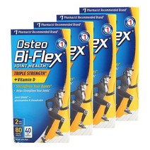 오스테오바이플렉스 조인트 헬스 트리플 스트랭스 + 비타민 D 코티드 타블렛 글루텐 프리, 80개입, 4개