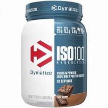 Dymatize Nutrition ISO100 가수분해 100% 분리 유청 단백질 퍼지 브라우니1.4파운드/20인분