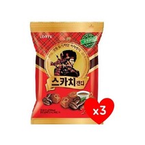 롯데 스카치 커피 157g 3개 발효버터 사무실간식 탕비실사탕 유아간식 군것질 졸음방지, 7개