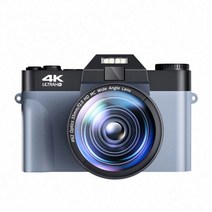 4k캠코더 미니캠코더 캠코더대여 소형 레트로 캠코더 매크로 렌즈 48MP AF 카메라 사진 16X 와이드 앵글 4K 유튜브 스트리밍 웹캠 플립 스크린 와이파이 비디오 레코더 촬영, 04 With 2 Lens_02 16G TF Card