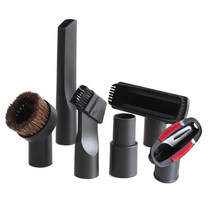 6in1 진공 청소기 브러시 노즐 홈 먼지 틈새 계단 도구 키트 32mm 35mm 악세서리 원형솔 바닥 교체 범용, 블랙(6in1), 1개