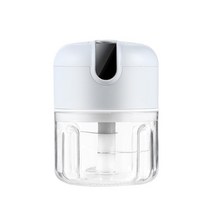 양념분쇄기 미니분쇄기 콩가는기계 마늘 분쇄기 양파 초퍼 250ml 전기 믹서기 주방 미니 고기 분쇄기 식품 야채 초퍼 usb 충전 드 프로세서, 흰색-250ml