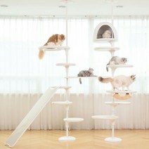 가또페로 화이트폴 국산 고양이캣폴 캣타워, A타입_스텝 소형 5개 포함, 민트