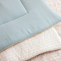 바미블랑 어린이집 일체형 낮잠패드 신생아 아기 유아용 면 거즈 린넨, 민트