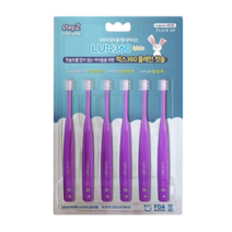 비바텍 럭스360 플레인 1단계 2단계 4개월 24개월 48개월 유아 어린이집 돌 아기 아이 칫솔 구강용품 6개입, 2단계 (25개월 ~ 48개월), 6개