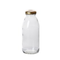 서울패키지 밀크티유리병 원형쥬스300ml 1박스 48개입, 핑크
